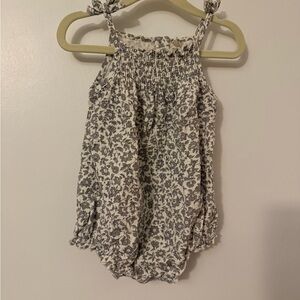 Floral Print Baby Bubble Romper